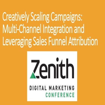 B2B Advertising Sales Funnel Attribution #Zenith2016