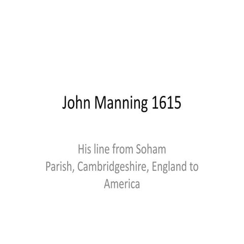 John Manning 1615