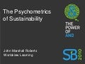 The Psychometrics of Sustainability - John Marshall Roberts