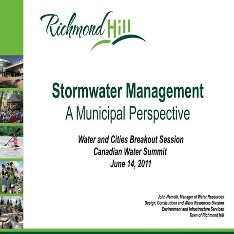 John Nemeth, Richmond Hill - Water & Cities