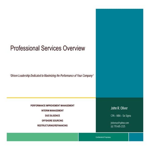John Oliver   Professional Services