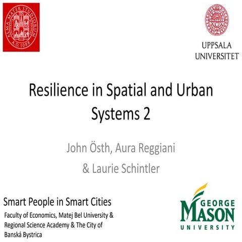 Resilience in Spatial and Urban Systems 2