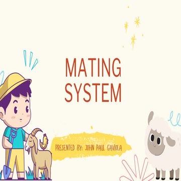 DIFFERENT MATING SYSTEM OF GOAT (NATURAL WAY) | PDF
