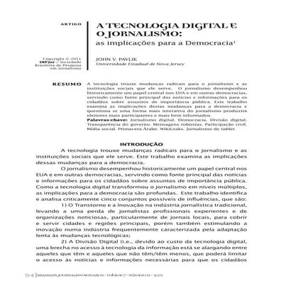 John pavlik democracia digital