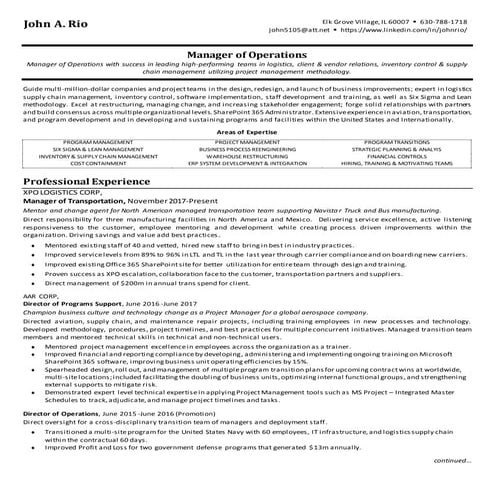 John rio  resume  2018
