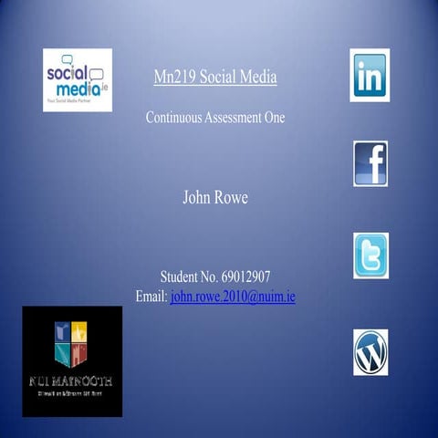 John rowe social media assignment1