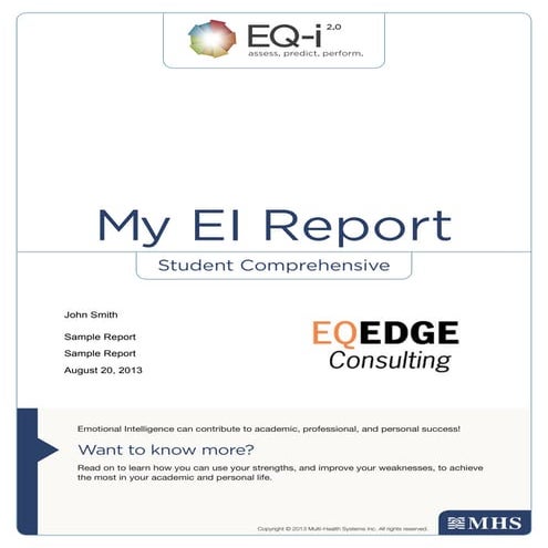 EQ-i Student Comprehensive Report 