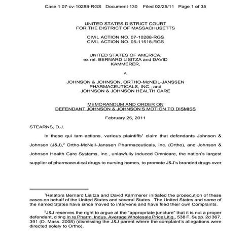 Johnson johnson-courts-decision