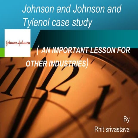 Johnson and johnson and tylenol case study