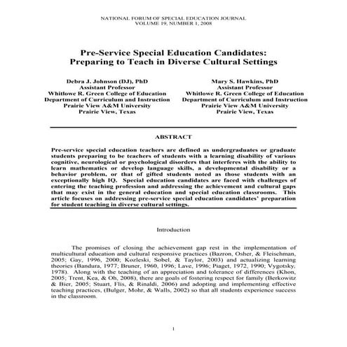 Johnson, debra pre service special education candidates 