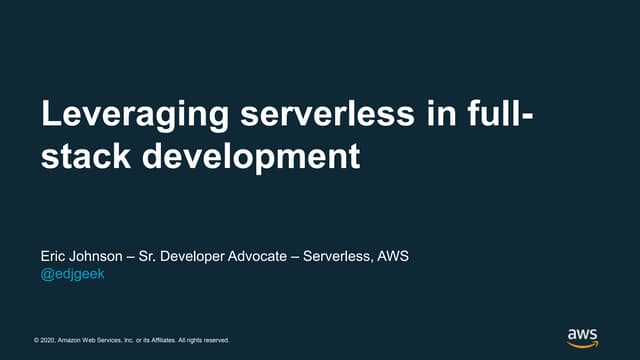 Leveraging serverless in fullstack development