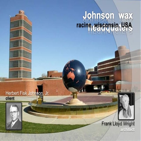 Johnson  wax  headquaters, architectural presentation