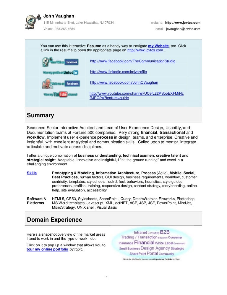 information architect resume