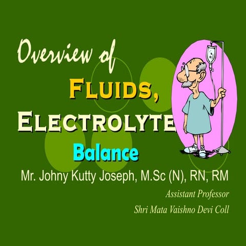 Fluid and electrolytes, acid base balance | PPTX