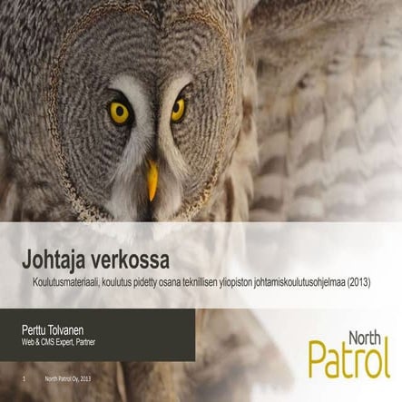 Johtaja verkossa vuonna 2013