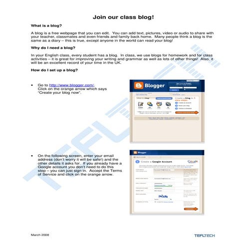 Join Our Class Blog V3