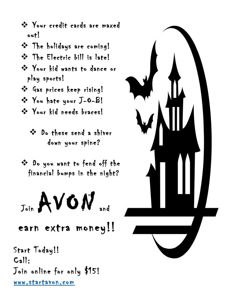 halloween recruiting flyer full page avon recruiting flyers