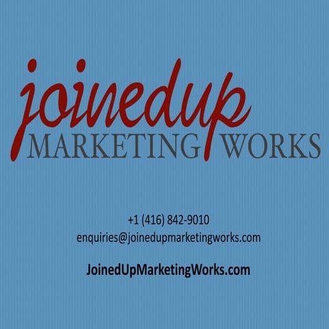 Joined-Up Marketing Pro Consultation PowerPoint | PPTX