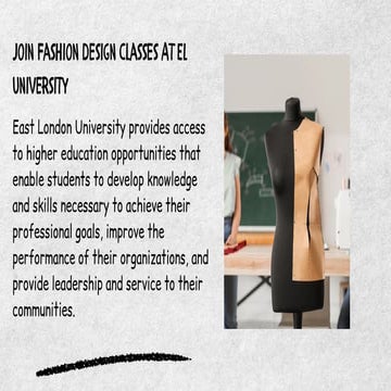 Comprehensive Fashion Design Classes at East London University for ...