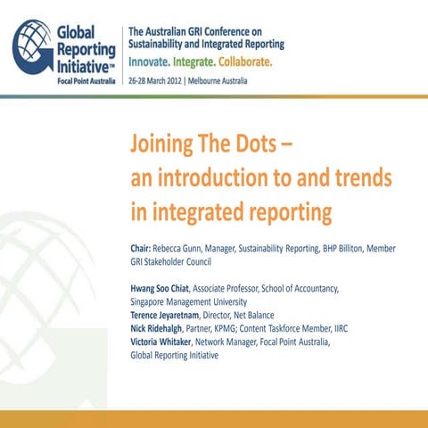 @GRIAusConf_Joining The Dots – an introduction to and trends in integrated re...