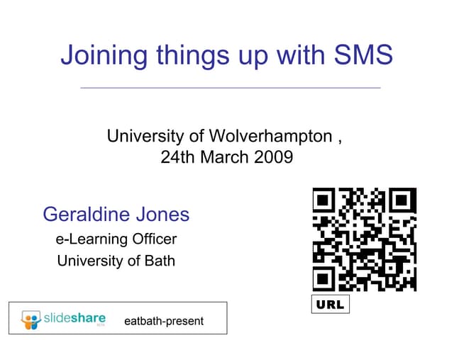 Joining things up with SMS