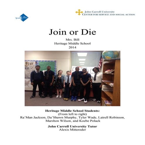 Join or Die Binder Cover Page