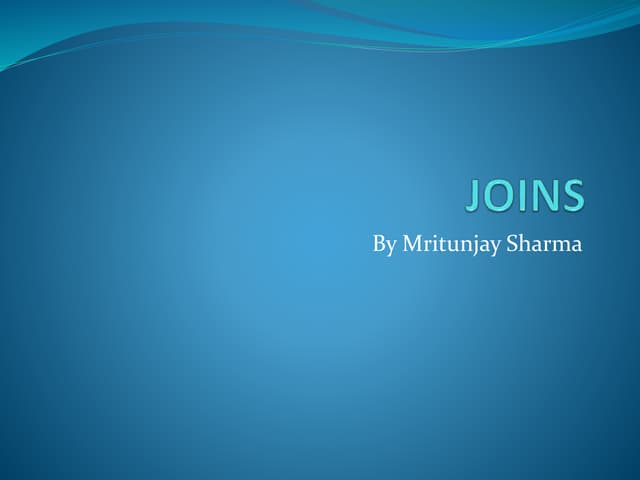 Joins