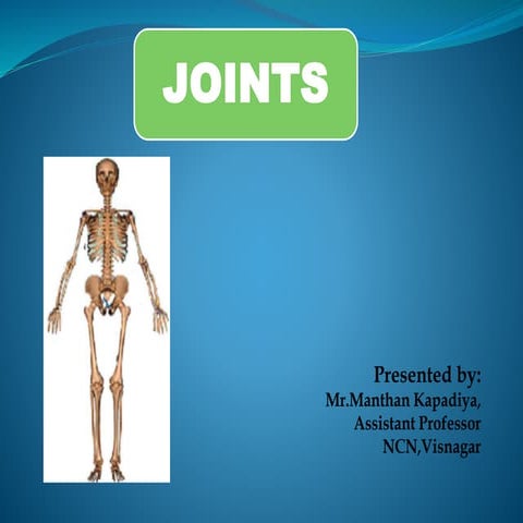 Joints anatomy and physiology