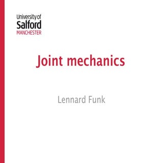 Joint biomechanics 