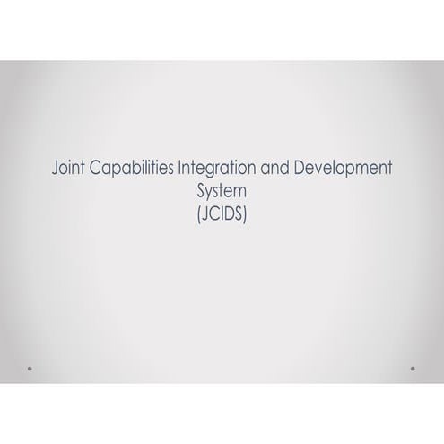 Joint Capabilities Integration and Development System