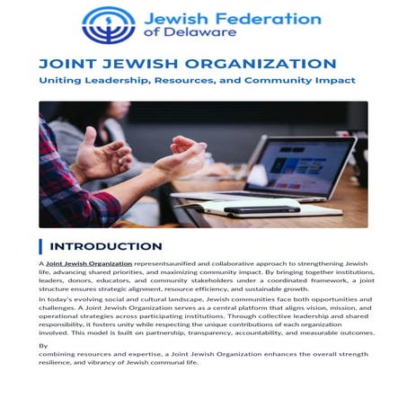 Uniting Leadership and Resources for Impactful Jewish Community ...