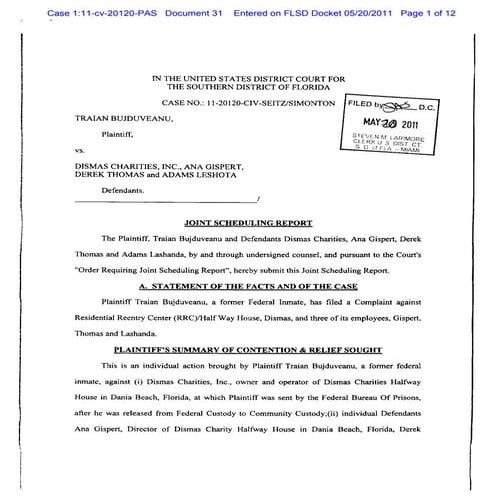 Joint scheduling report PDF