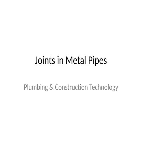 Water Pipe joints processes and spigot joint.pptx