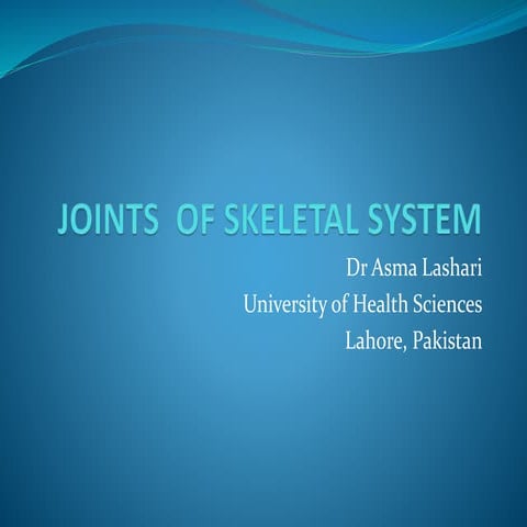 Joints in skeletal system