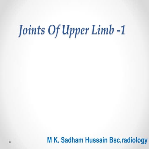 Joints of upper limb 