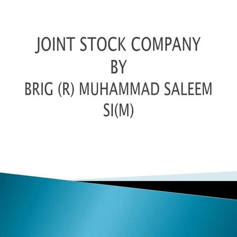 Joint stock company