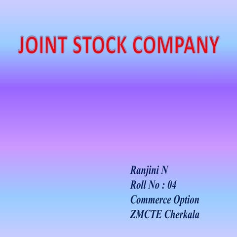 Joint stock company
