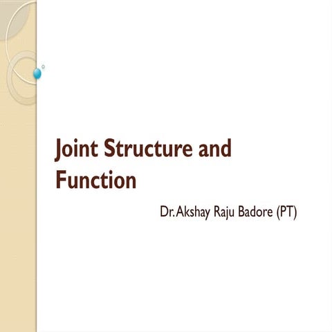 Joint structures and function | PDF