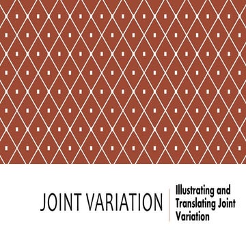 Joint variation