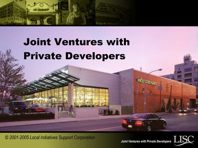 Community Development Joint Ventures