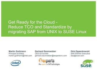 Intel SUSE Texperts Webinar
