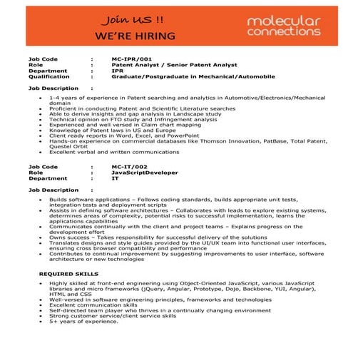 MC Job Post
