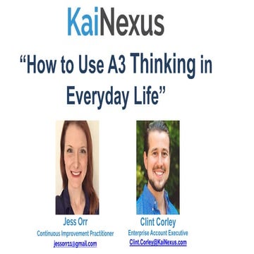 How to Use A3 Thinking in Everyday Life