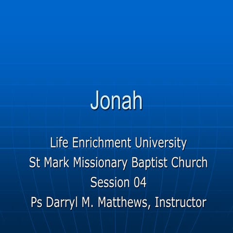 Jonah   Session 04   Chapter 3