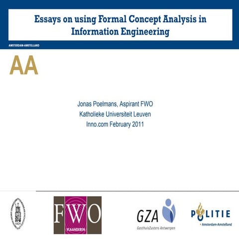 Essays on using Formal Concept Analysis in Information Engineering