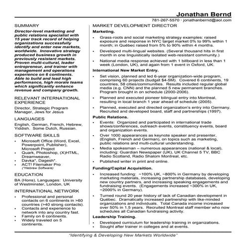 Jonathan Bernd Profile