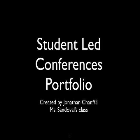 Student Led Conference - Jonathan | ZIP