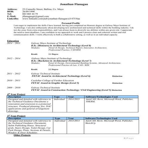 C.V. Updated 19th Oct. 15 | PDF