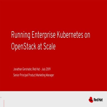Running Kubernetes on OpenStack