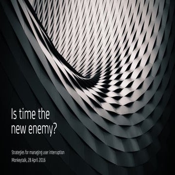 Is tijd de nieuwe vijand? Monkeytalk 2016 Living Room Edition.